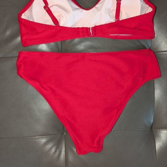 *3 FOR $9* Solid Removable Lightly Padded Cups Adjustable Strap 2 Piece Bikini - Picture 6 of 6